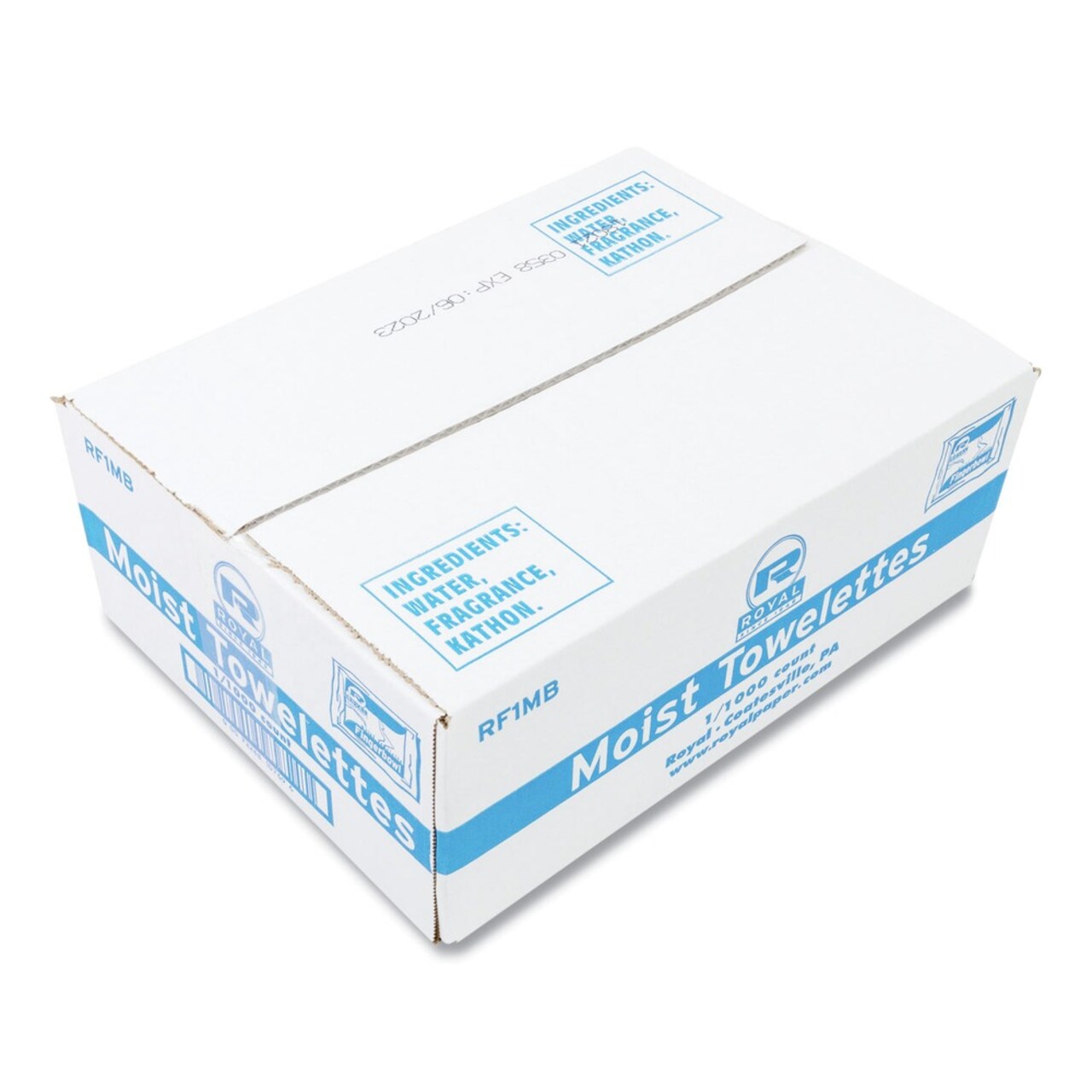 AmerCareRoyal 4 in. x 6 in. Individually Wrapped Moist Towelettes - Lemon Scent White (1000/Carton)